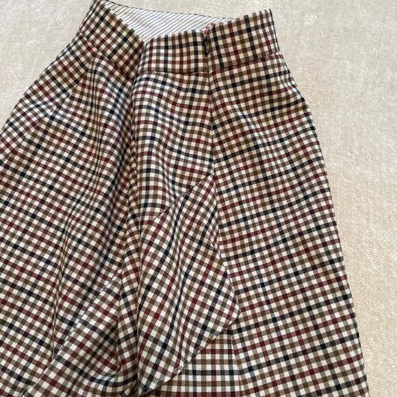 Brooks Brothers Plaid Ruffle Mini Skirt Sz8 - Picture 3 of 8